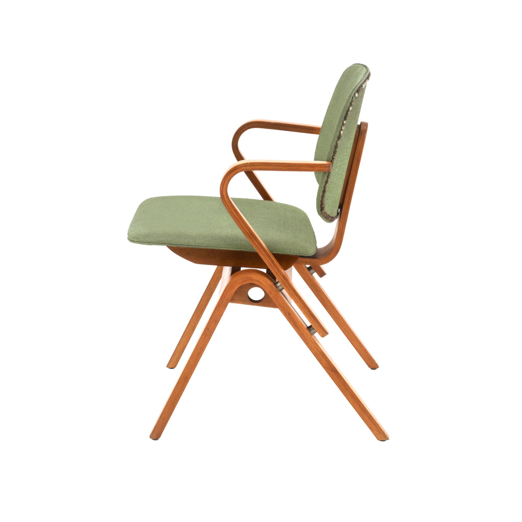 Green Vinyl / Bentwood Thonet Chair