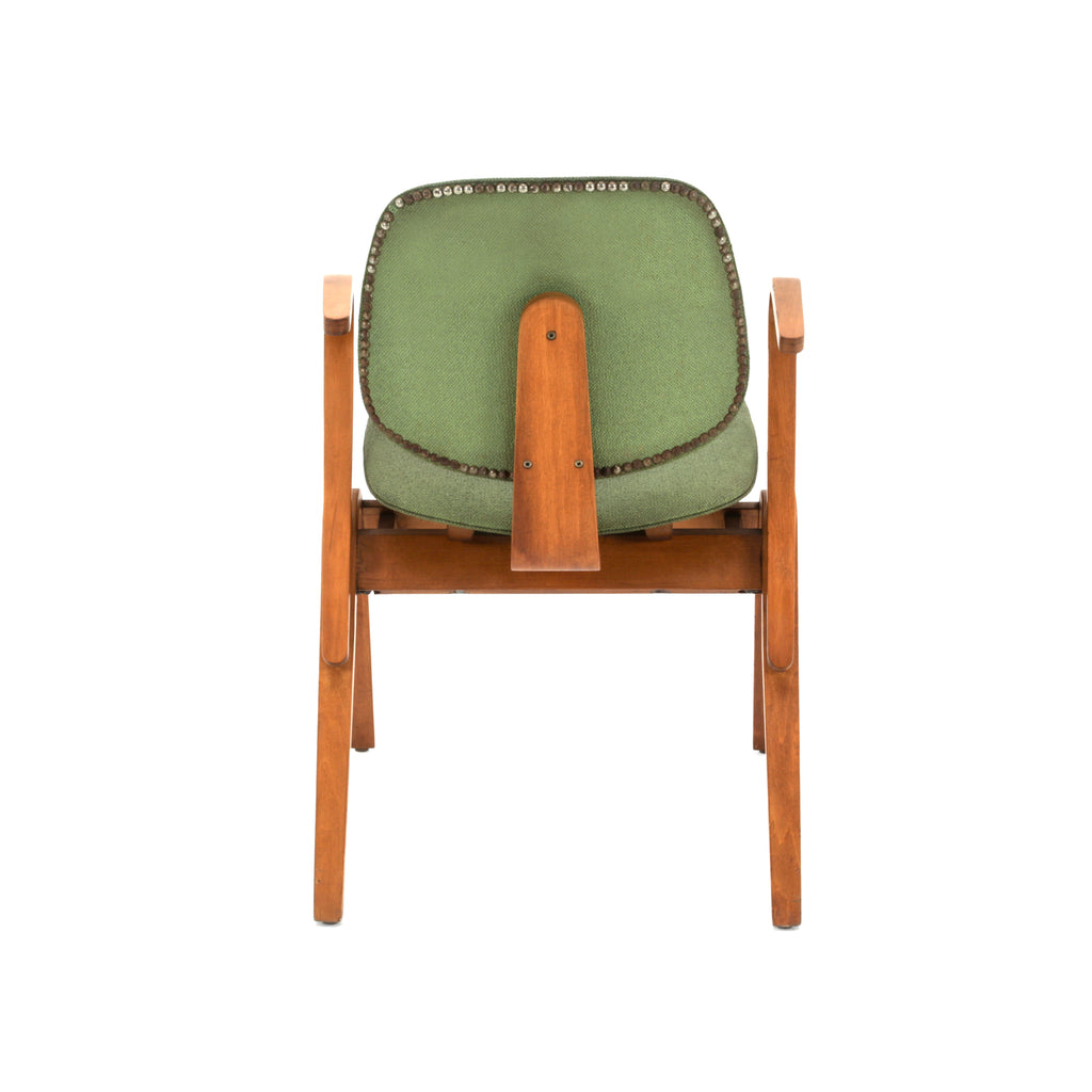 Green Vinyl / Bentwood Thonet Chair