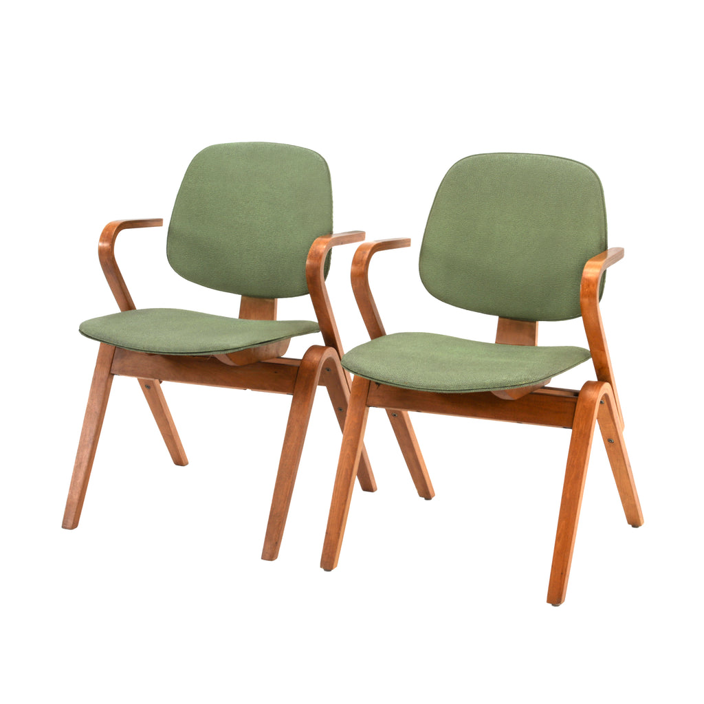 Green Vinyl / Bentwood Thonet Chair