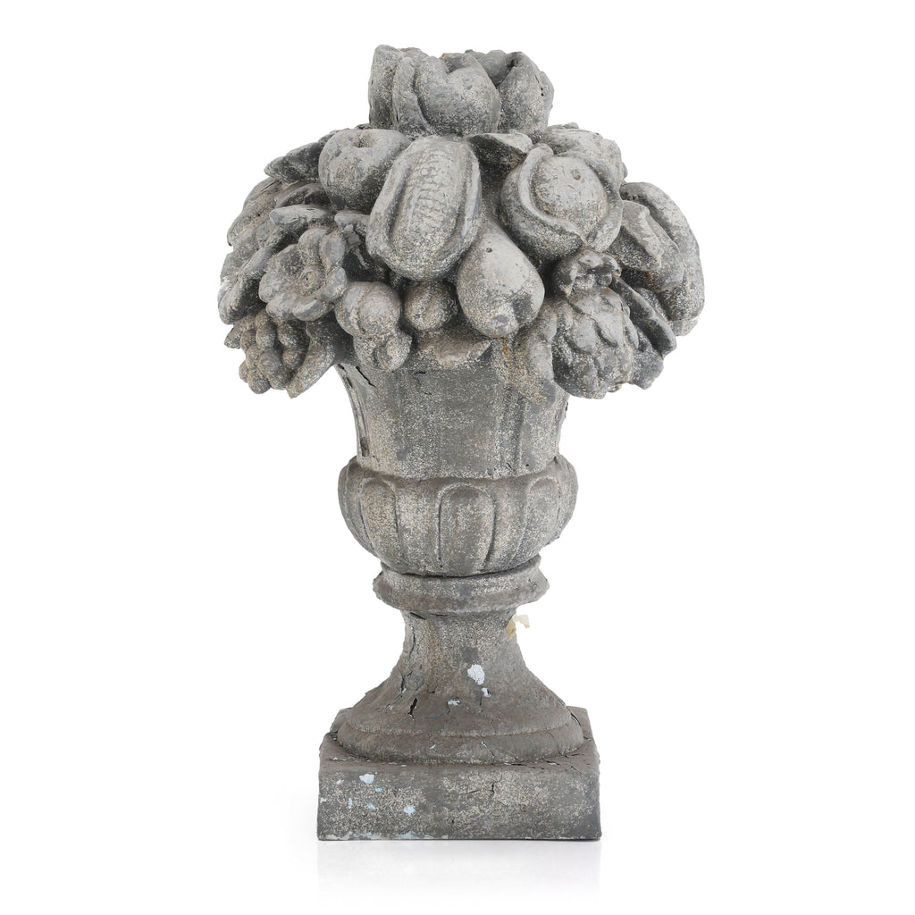 Rustic Stone Fruit Basket Lawn Ornament 2