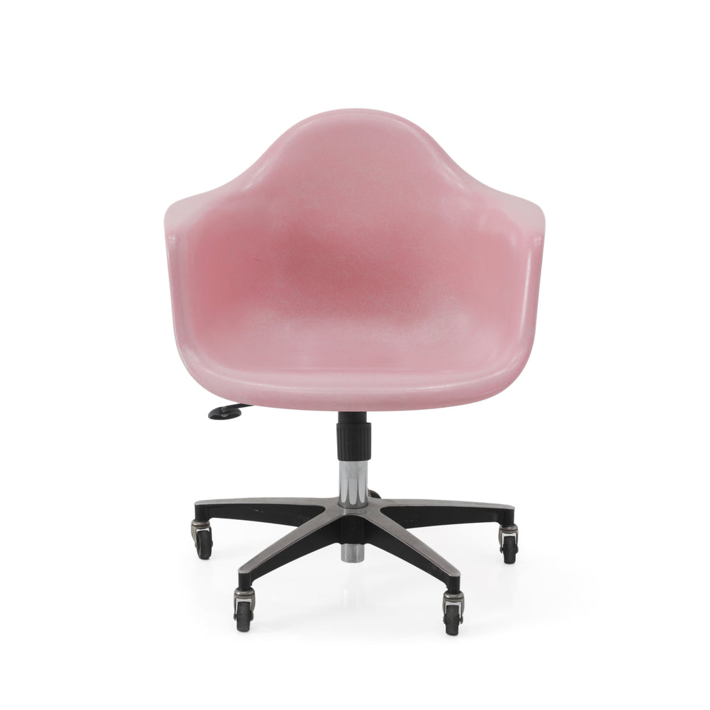 Pink Shell Armchair w/ Rolling Base