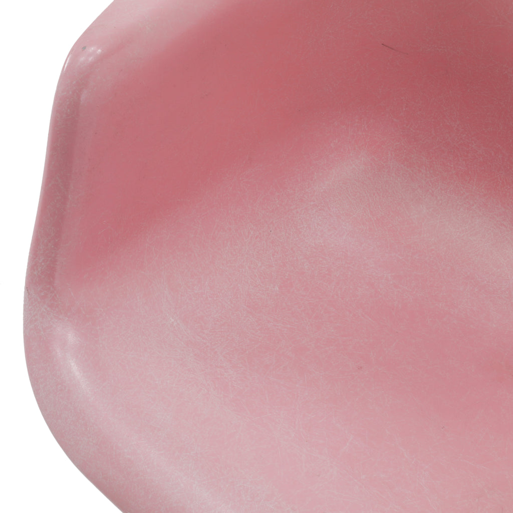 Pink Shell Armchair w/ Rolling Base