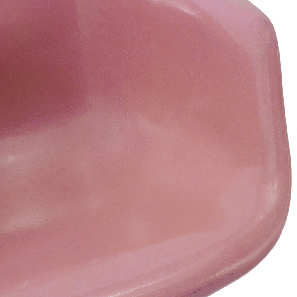 Pink Shell Armchair w/ Low Rod Base