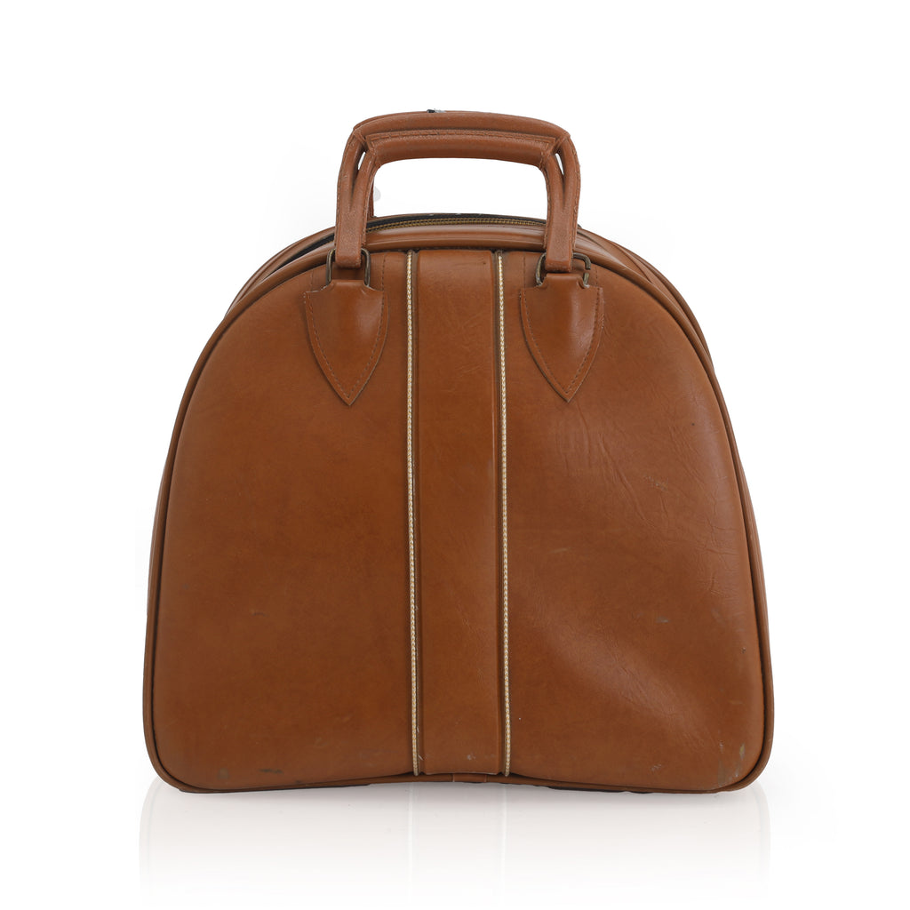 Brown Leather Bowling Bag