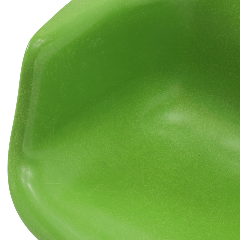 Apple Green Shell Armchair w/ Rolling Base