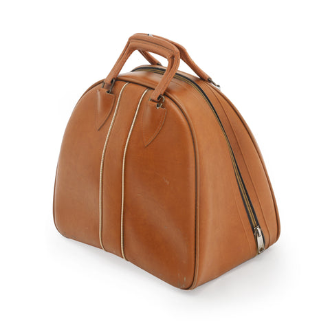 Brown Leather Bowling Bag