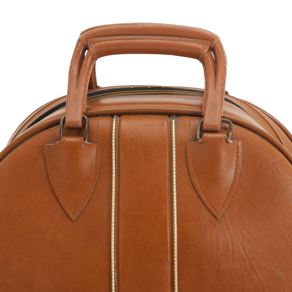 Brown Leather Bowling Bag