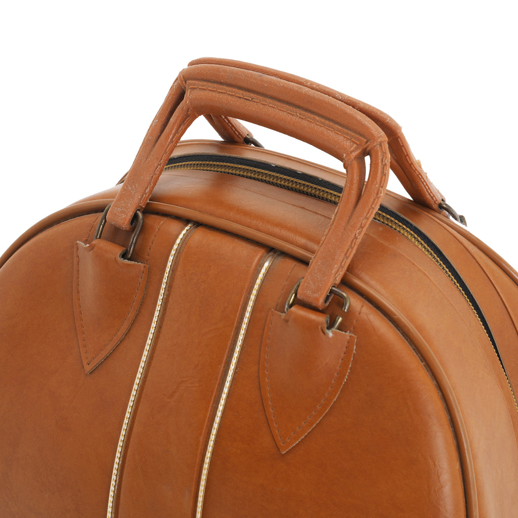 Brown Leather Bowling Bag