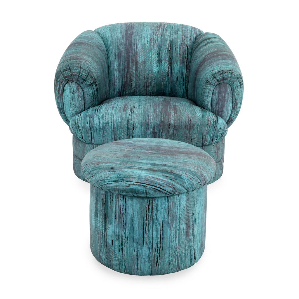 Blue / Purple 80's Lounge Chair