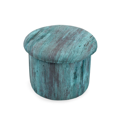 Blue / Purple 80's Round Ottoman