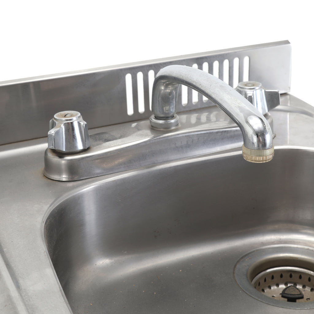 Stainless Island Kitchen Sink / Fridge / Stove Combo Unit