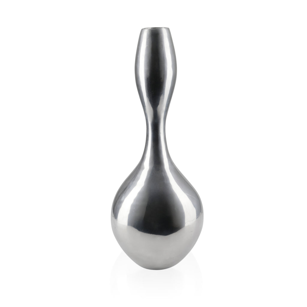 Tall Chrome Hourglass Vase (A+D)