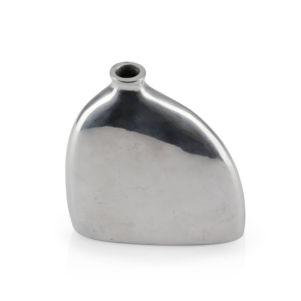 Wide Chrome Bottle Vase (A+D)
