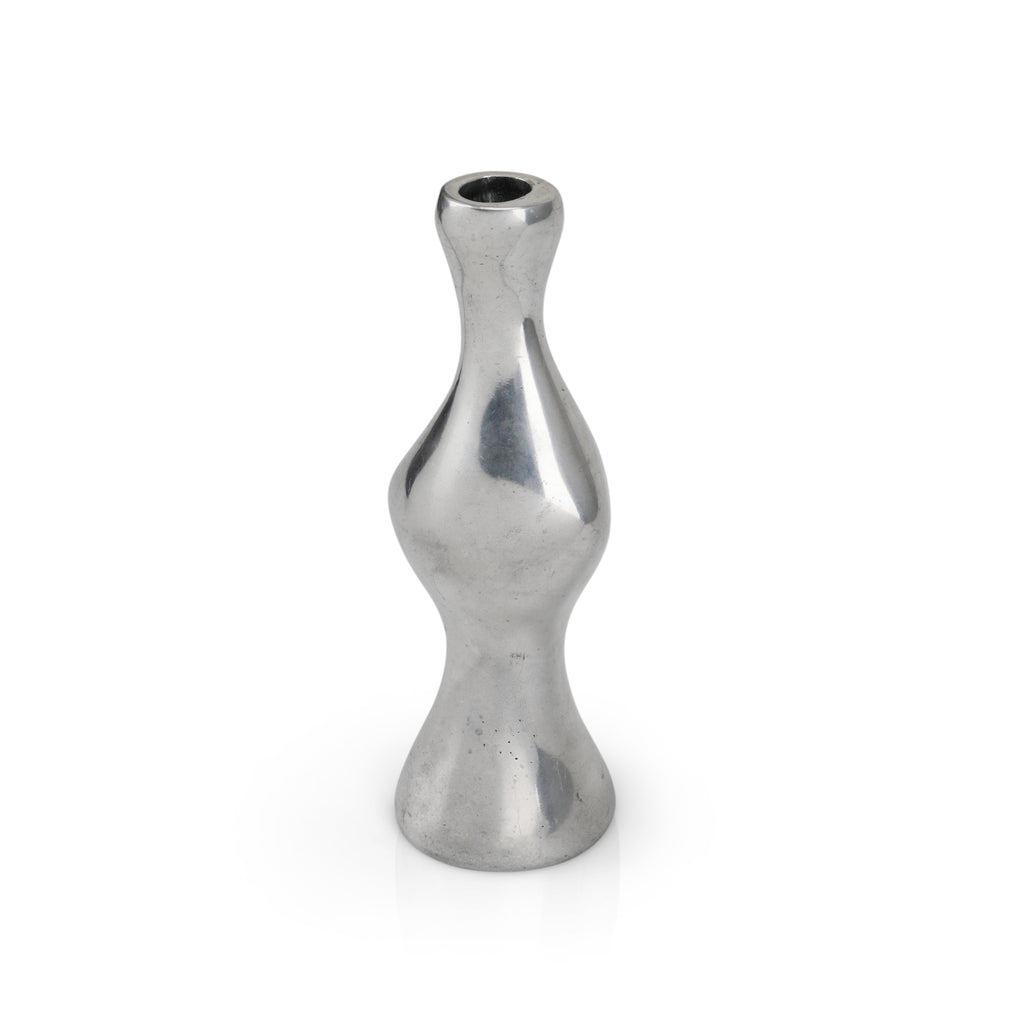 Short Wavy Chrome Vase (A+D)