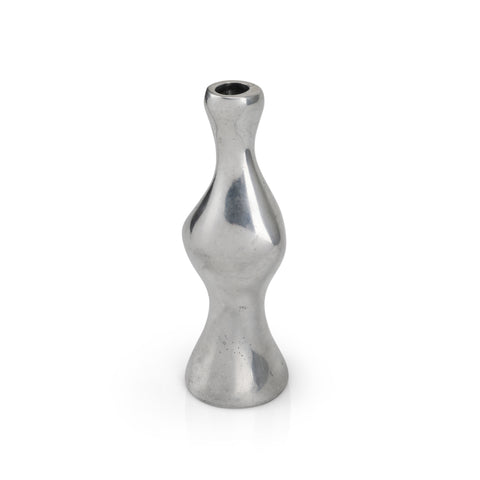 Short Wavy Chrome Vase (A+D)