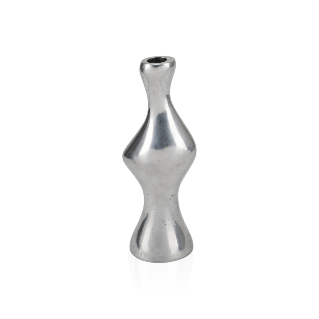 Short Wavy Chrome Vase (A+D)