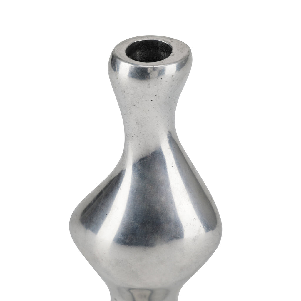 Short Wavy Chrome Vase (A+D)