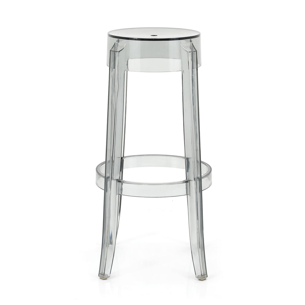 Grey Lucite Kartell Ghost Stool