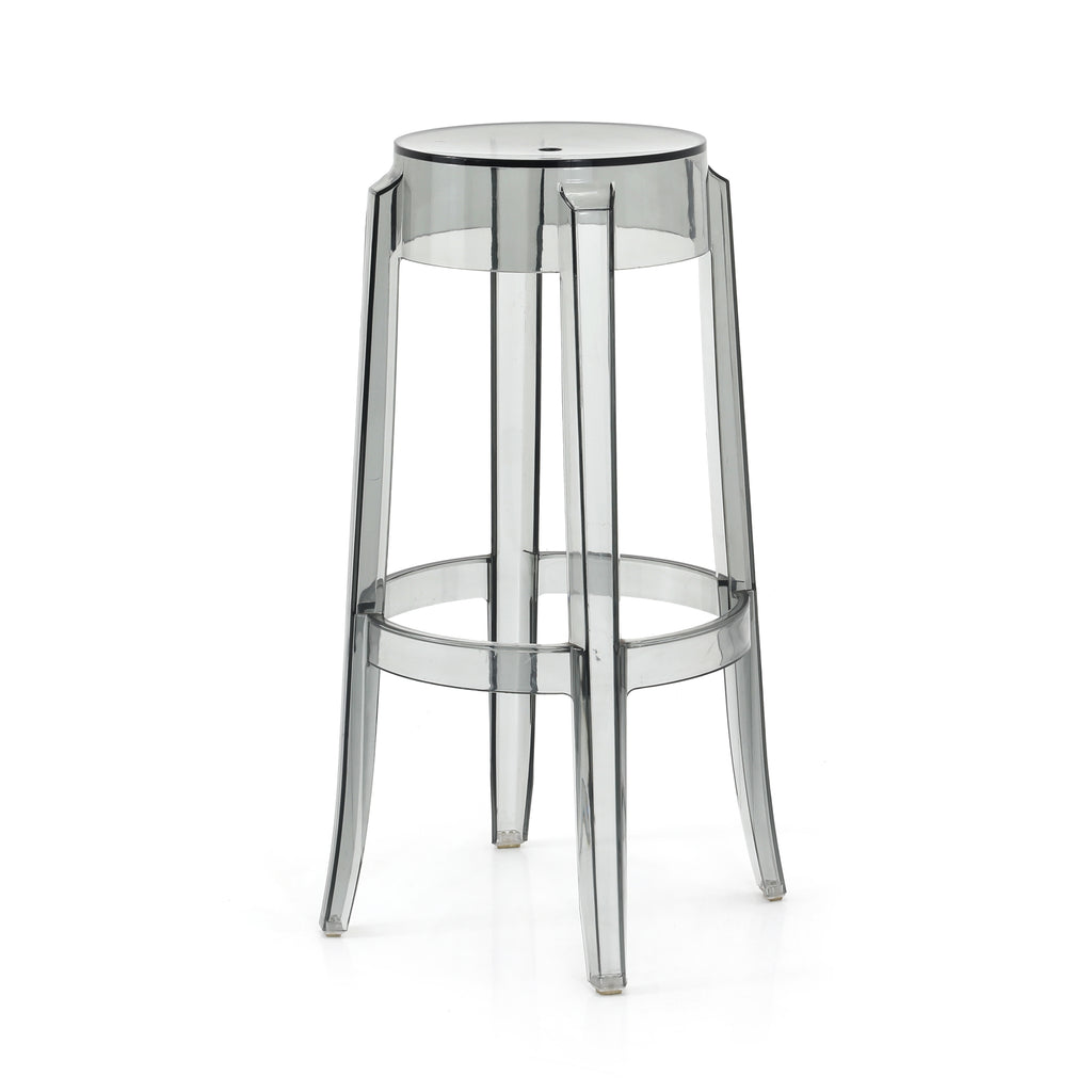 Grey Lucite Kartell Ghost Stool