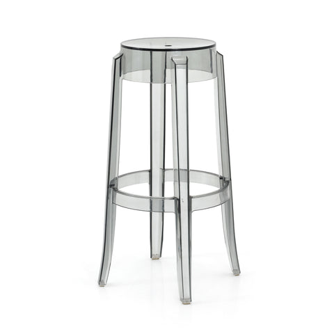 Grey Lucite Kartell Ghost Stool
