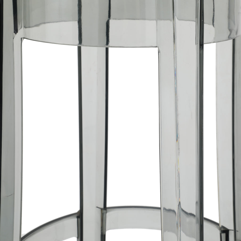 Grey Lucite Kartell Ghost Stool