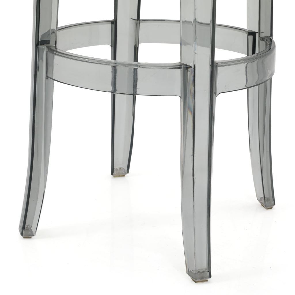 Grey Lucite Kartell Ghost Stool