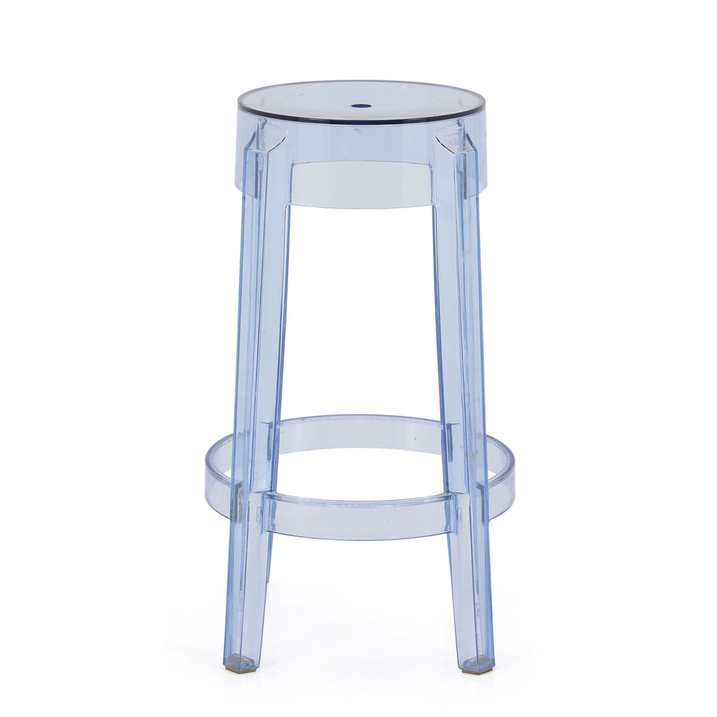Blue Lucite Kartell Ghost Stool