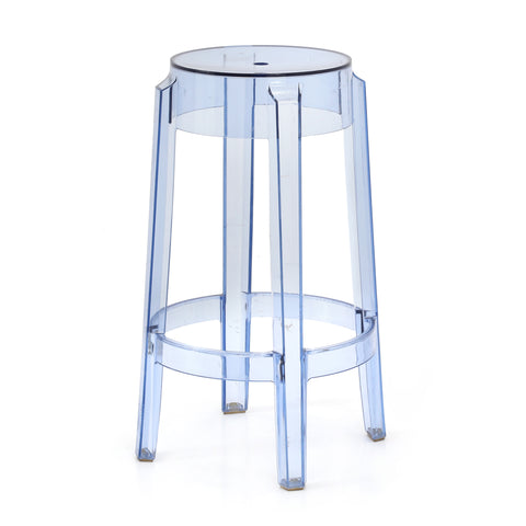 Blue Lucite Kartell Ghost Stool