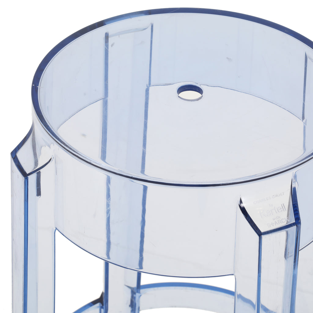 Blue Lucite Kartell Ghost Stool