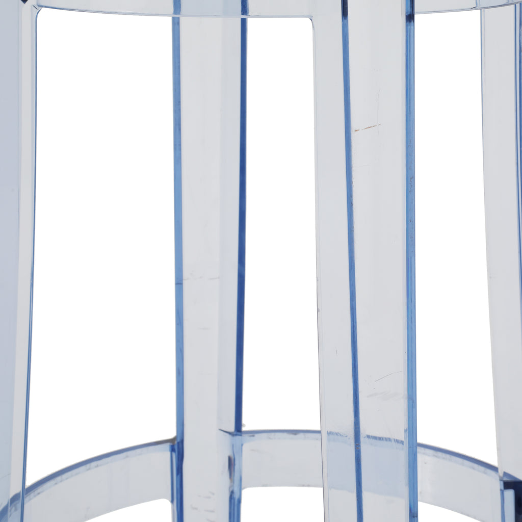 Blue Lucite Kartell Ghost Stool
