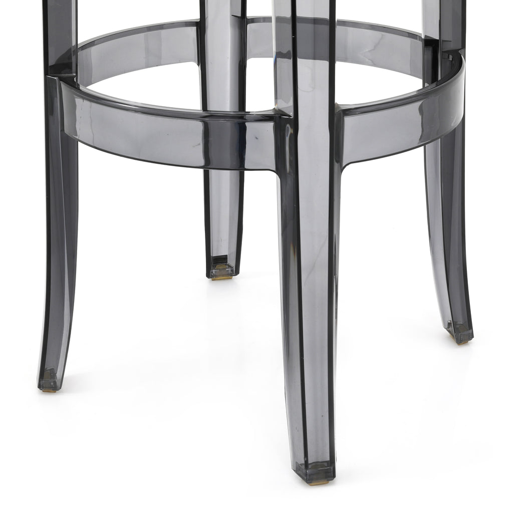 Black Lucite Kartell Ghost Stool