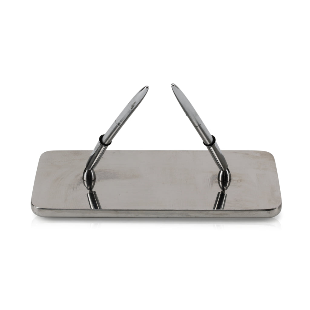 Chrome Double Pen Holder