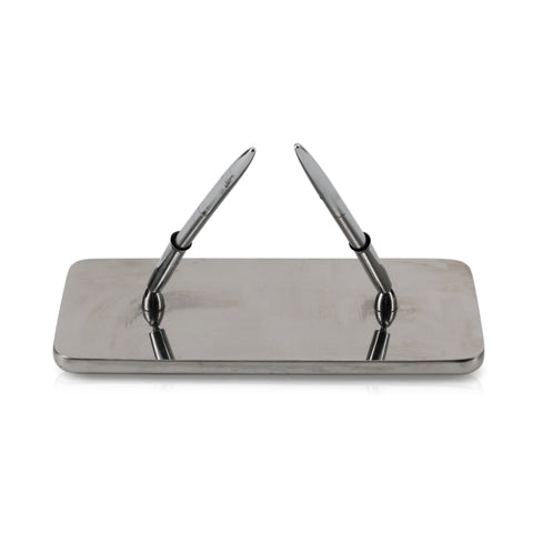 Chrome Double Pen Holder