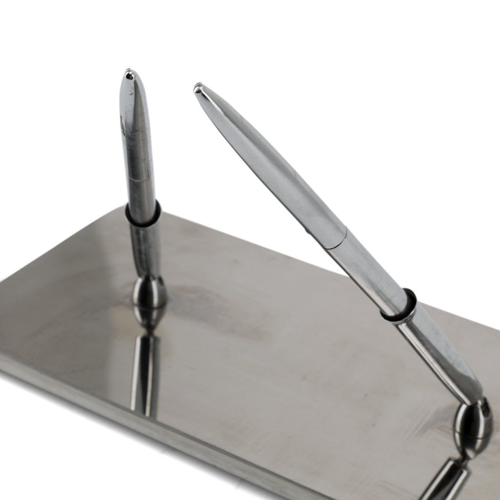 Chrome Double Pen Holder