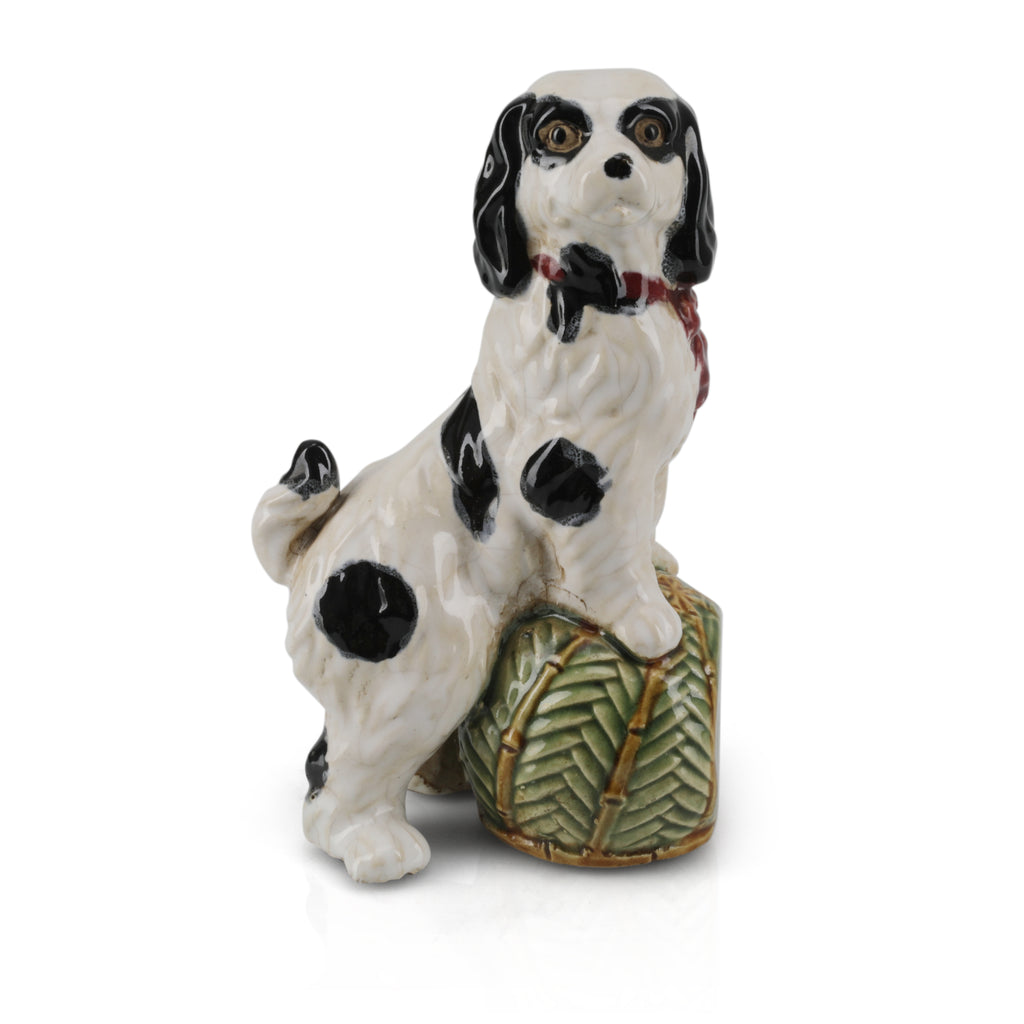 Small Ceramic Dog on a Ball (A+D)