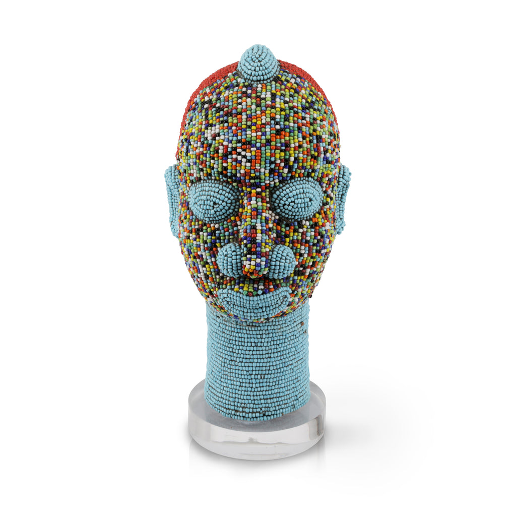 Multicolor Beaded African Bust (A+D)