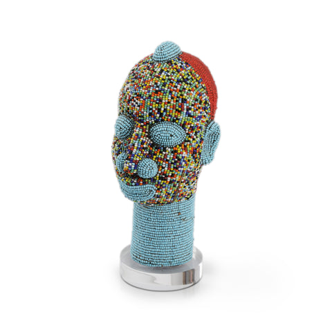 Multicolor Beaded African Bust (A+D)