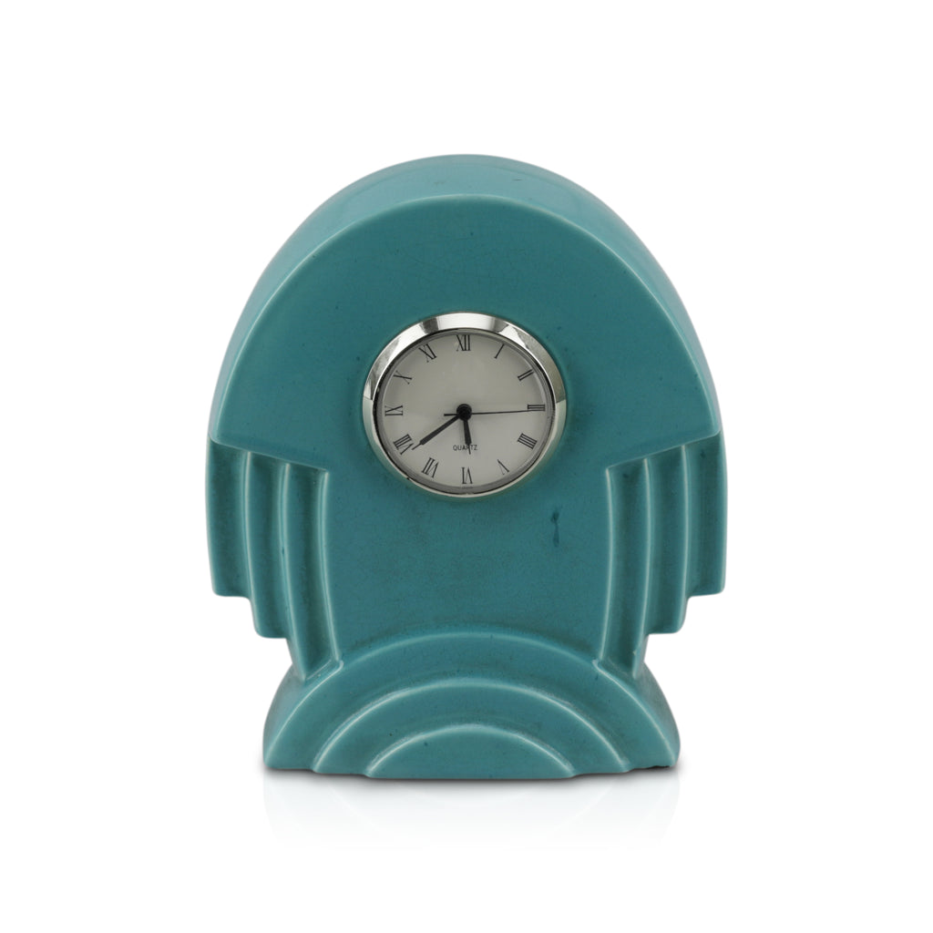 Turquoise Ceramic Deco Clock