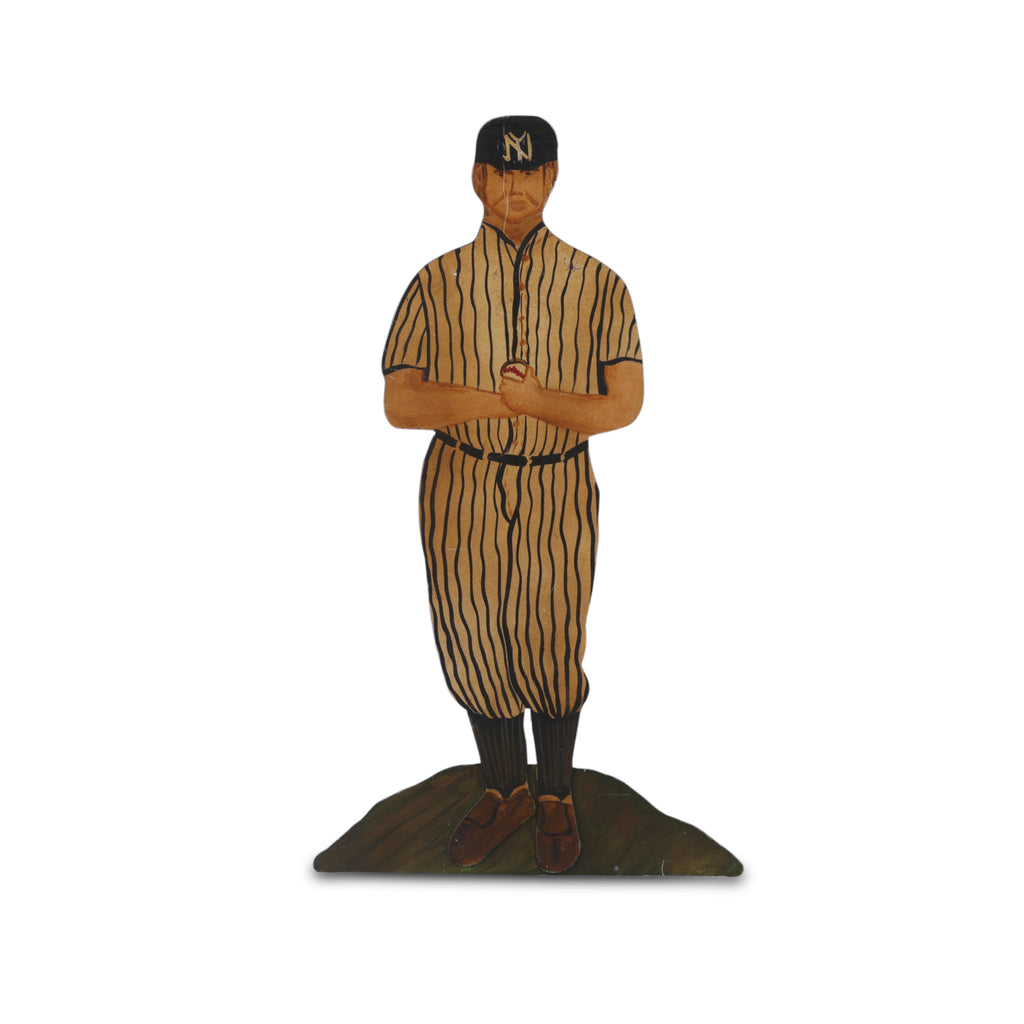 Vintage NY Baseball Player Sign