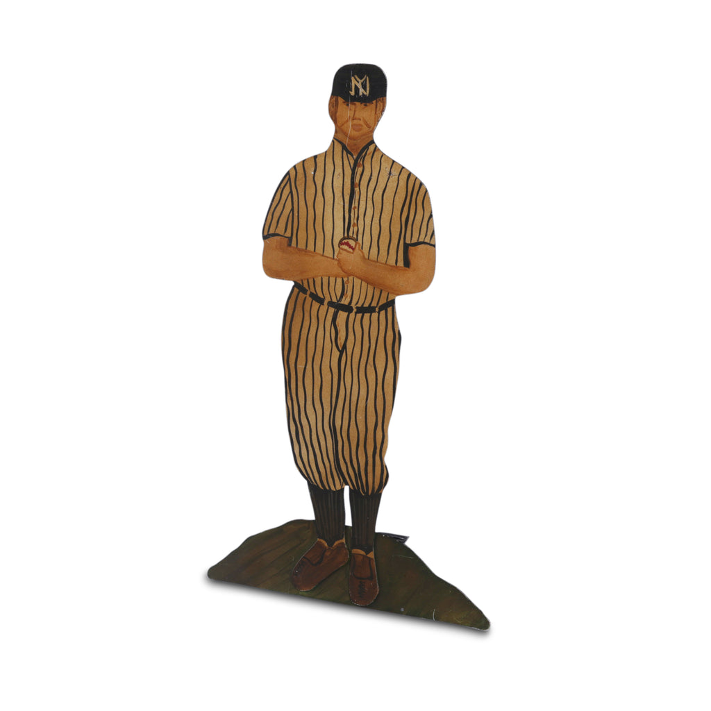 Vintage NY Baseball Player Sign