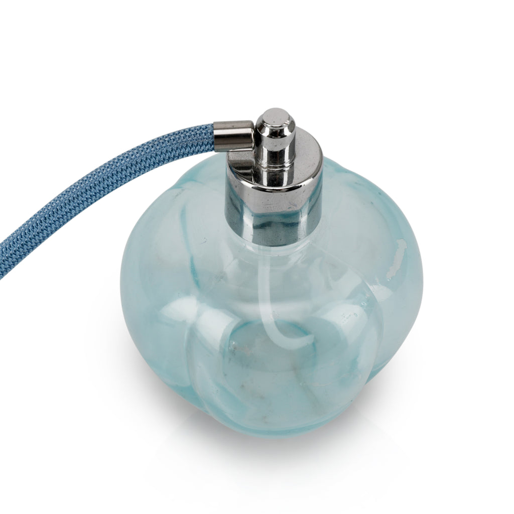 Blue Glass Perfume Bottle w/ Pump (A+D)