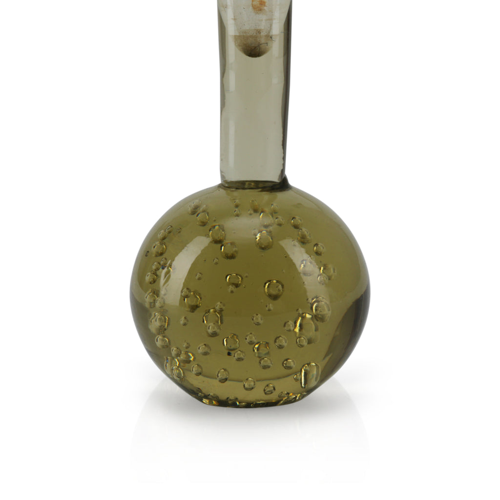 Olive Green Glass Sculpture (A+D)