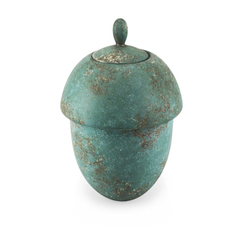 Turquoise Acorn Vase / Urn (A+D)
