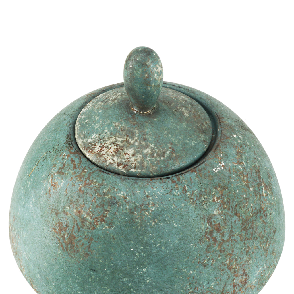 Turquoise Acorn Vase / Urn (A+D)