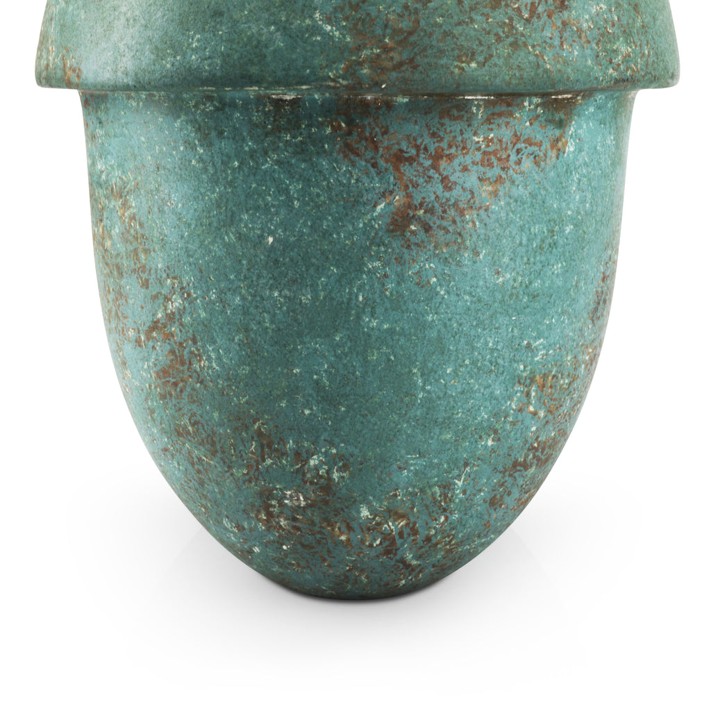 Turquoise Acorn Vase / Urn (A+D)