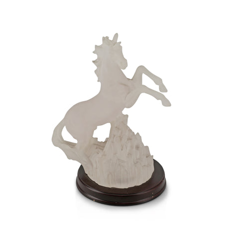 Frosted Acrylic Horse Table Sculpture (A+D)