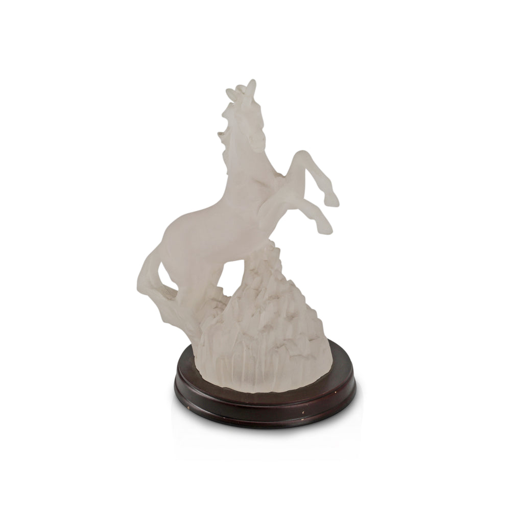 Frosted Acrylic Horse Table Sculpture (A+D)