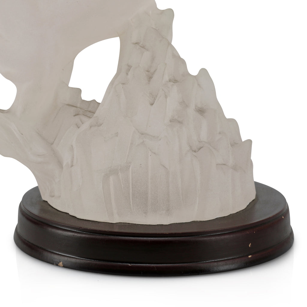 Frosted Acrylic Horse Table Sculpture (A+D)