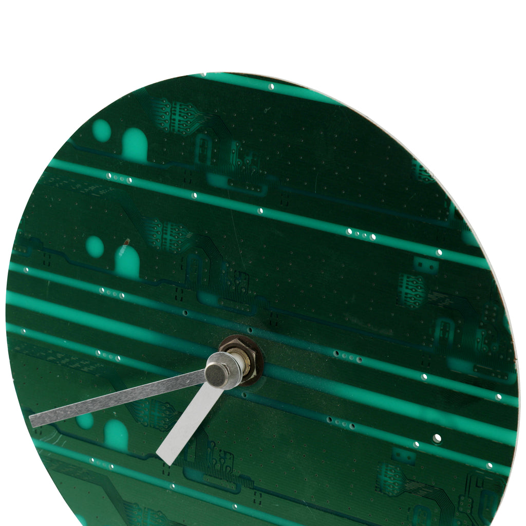 Green Computer Chip Clock
