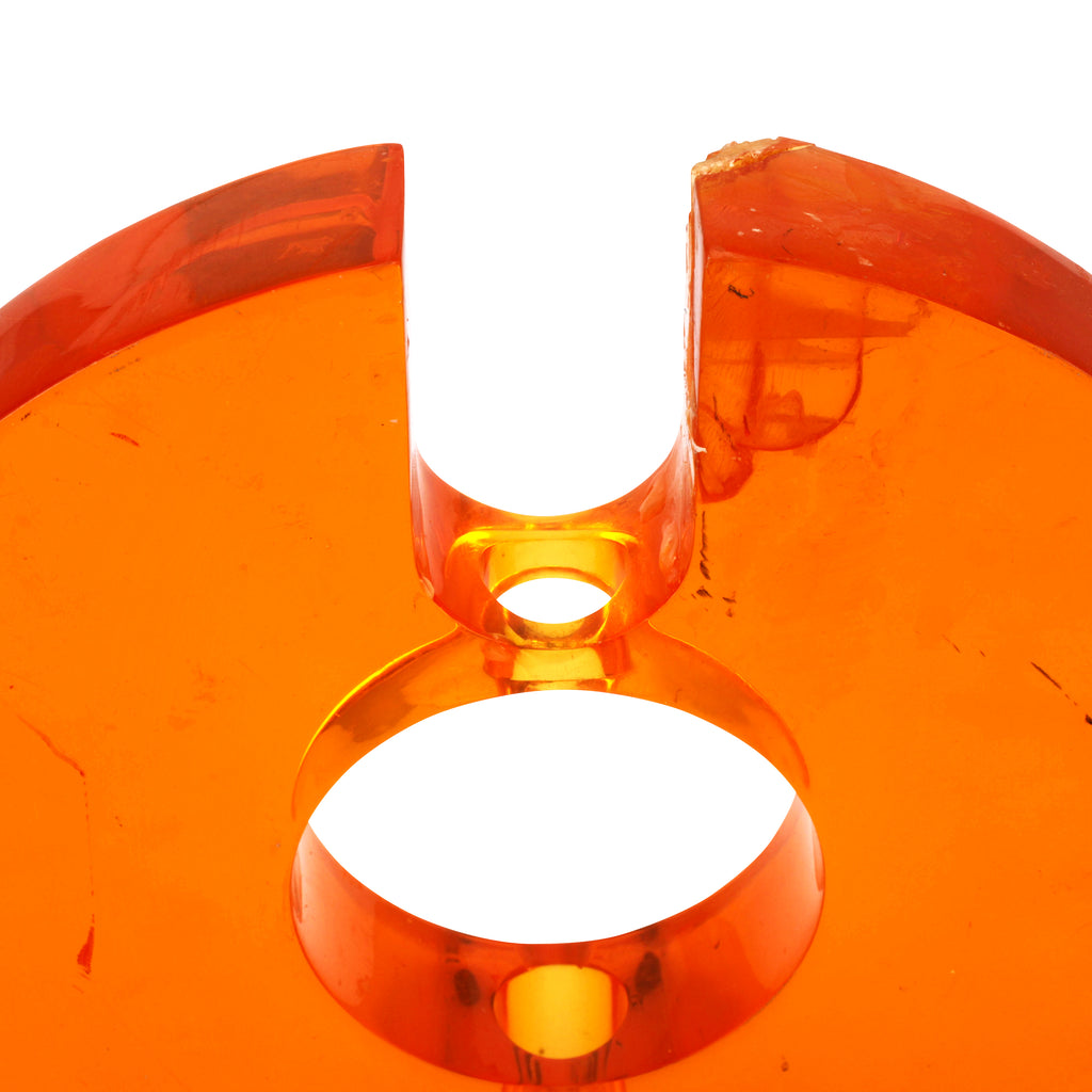 Orange Acrylic Circle Sculpture